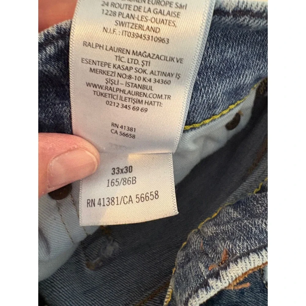 Polo Ralph Lauren Hampton Relaxed Straight Jeans Blue Denim 33x30 710726962001